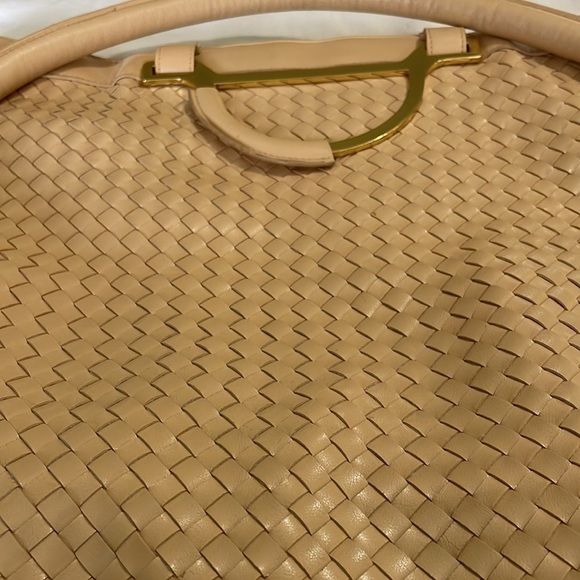 JOY MANGANO | J M Collection | Large | Tan | Woven | Shoulder Bag /Tote - Picture 16 of 16